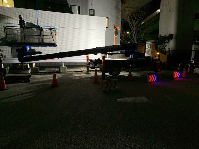 泉大津夜間工事