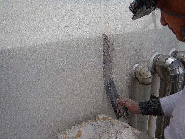 東灘区倉庫施設｜外壁補修｜シール補修②