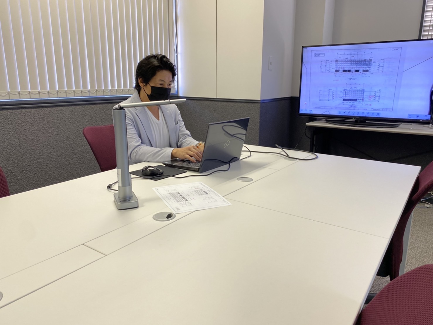 仮設足場作業計画検討会の様子①