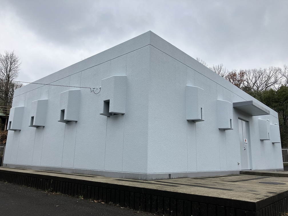 施工実績｜外壁塗装｜神戸市西区給水ポンプ施設｜完成写真