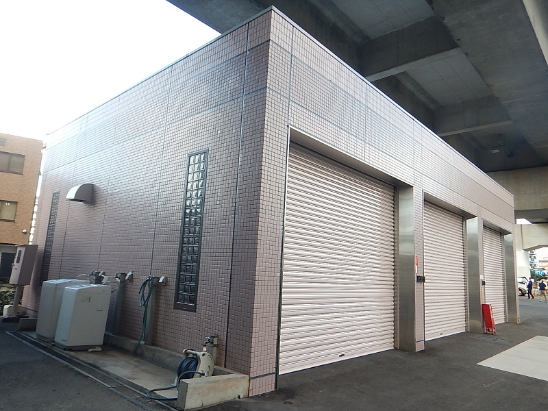 東大阪市菱江倉庫施設、タイル・シーリング工事の完成図、施工実績写真