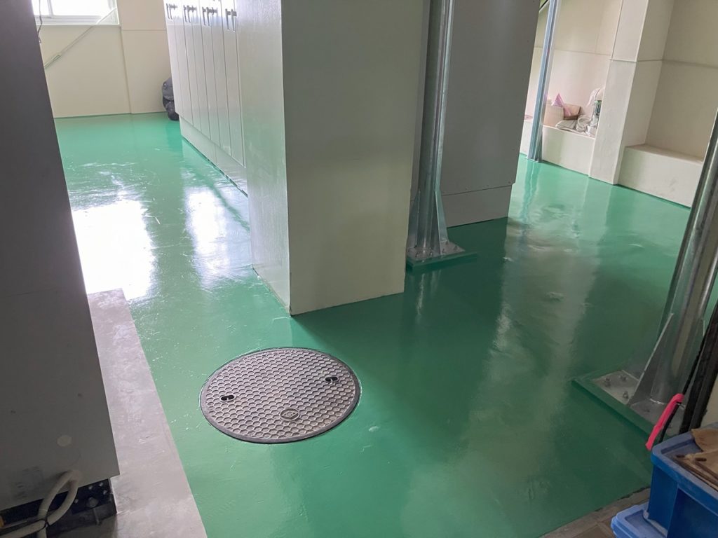 施工実績写真｜神戸市東灘区工場電気室塗床工事｜その他工事